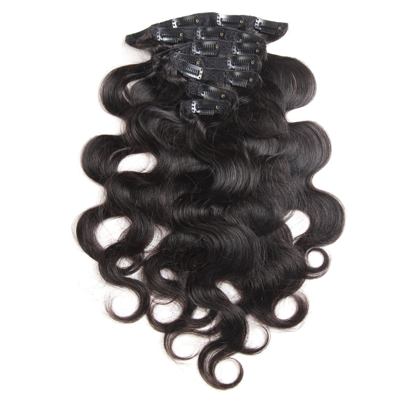 Wholesale Factory Supply 100% Remy Virgin Human Hair 100g - 200g Band Seamless Clip In Hair Extension